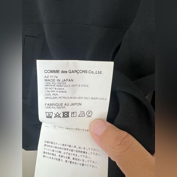 Comme des Garçons PLAY Black/Red Embroidered Heart Logo Pullover Hoodie Size XL - Picture 12 of 13